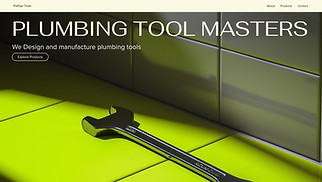  website templates - Plumbing Tool Manufacturer (Neon)